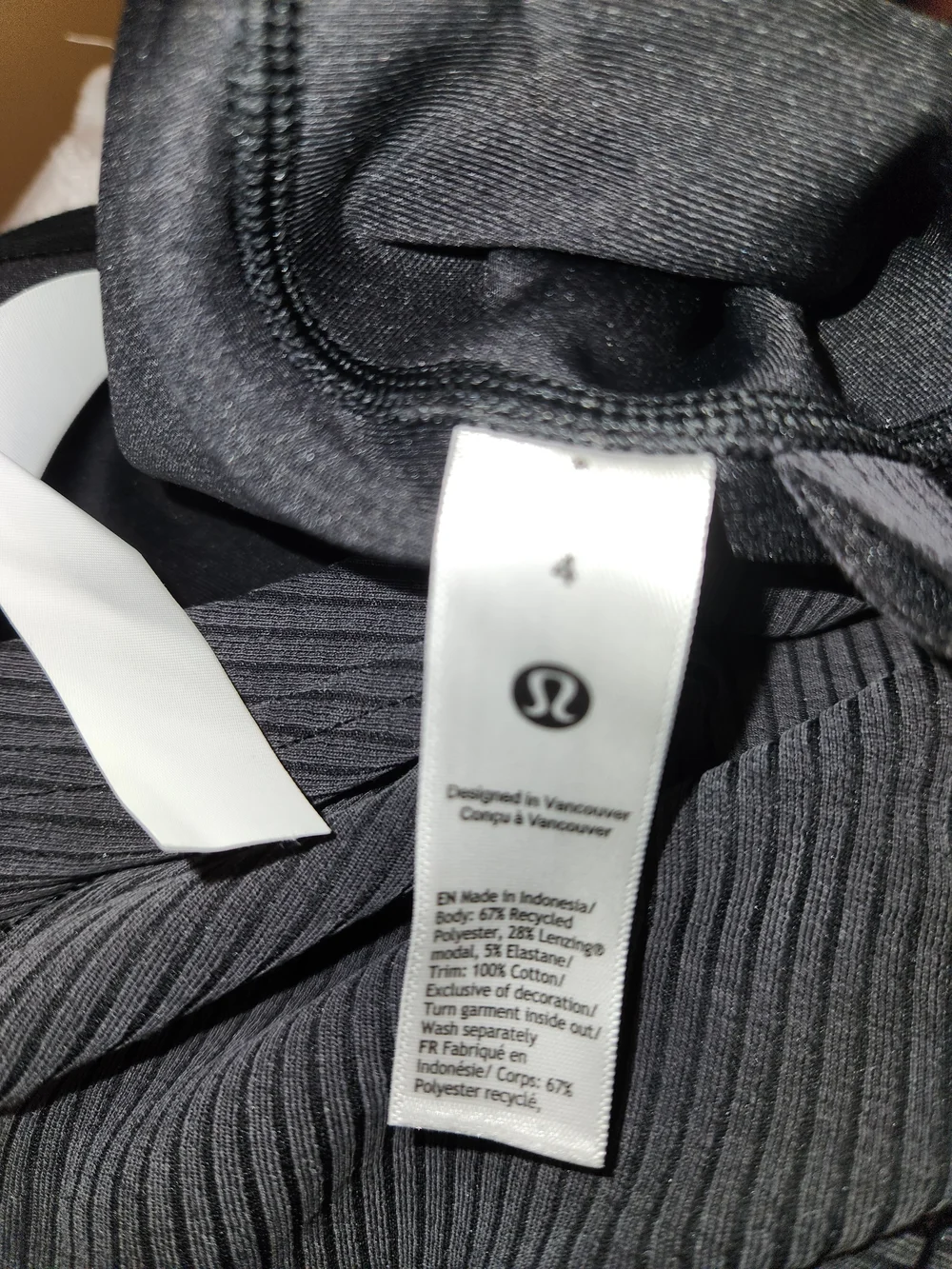 lululemon athletica Ribbed Crop Tank - Dark Gray